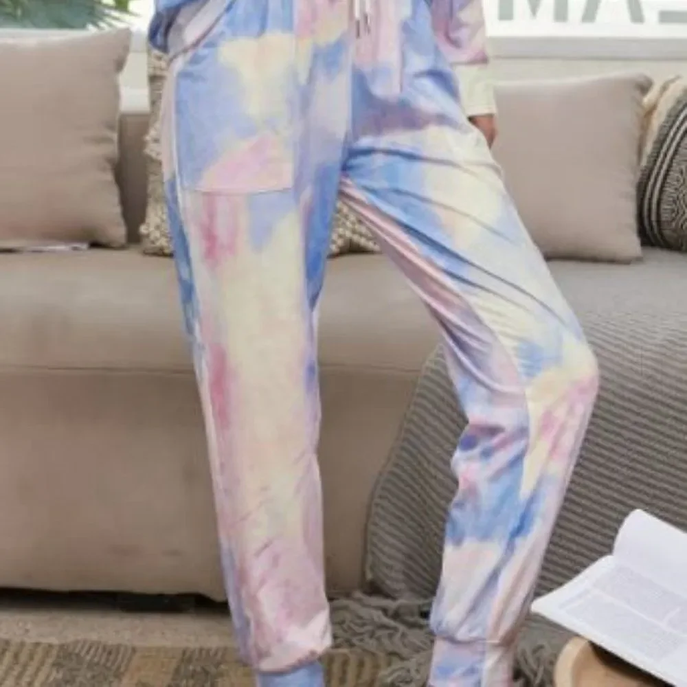 Cozy Lounge Pink and‎ Blue Tie Dye small 2 PC